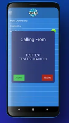 VisiTel android App screenshot 0